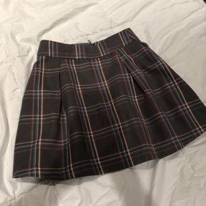 Check stripe mini skirt